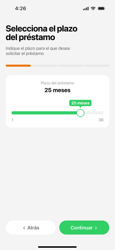 Pantalla de ofertas en appname