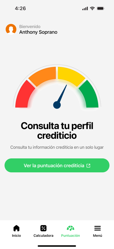 Puntuación crediticia en appname